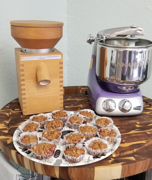 Rhubarb Oatmeal Muffins