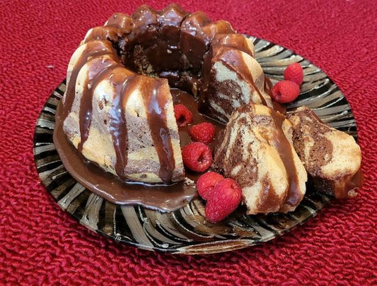 ZEBRA CAKE WITH AMARULA GANACHE