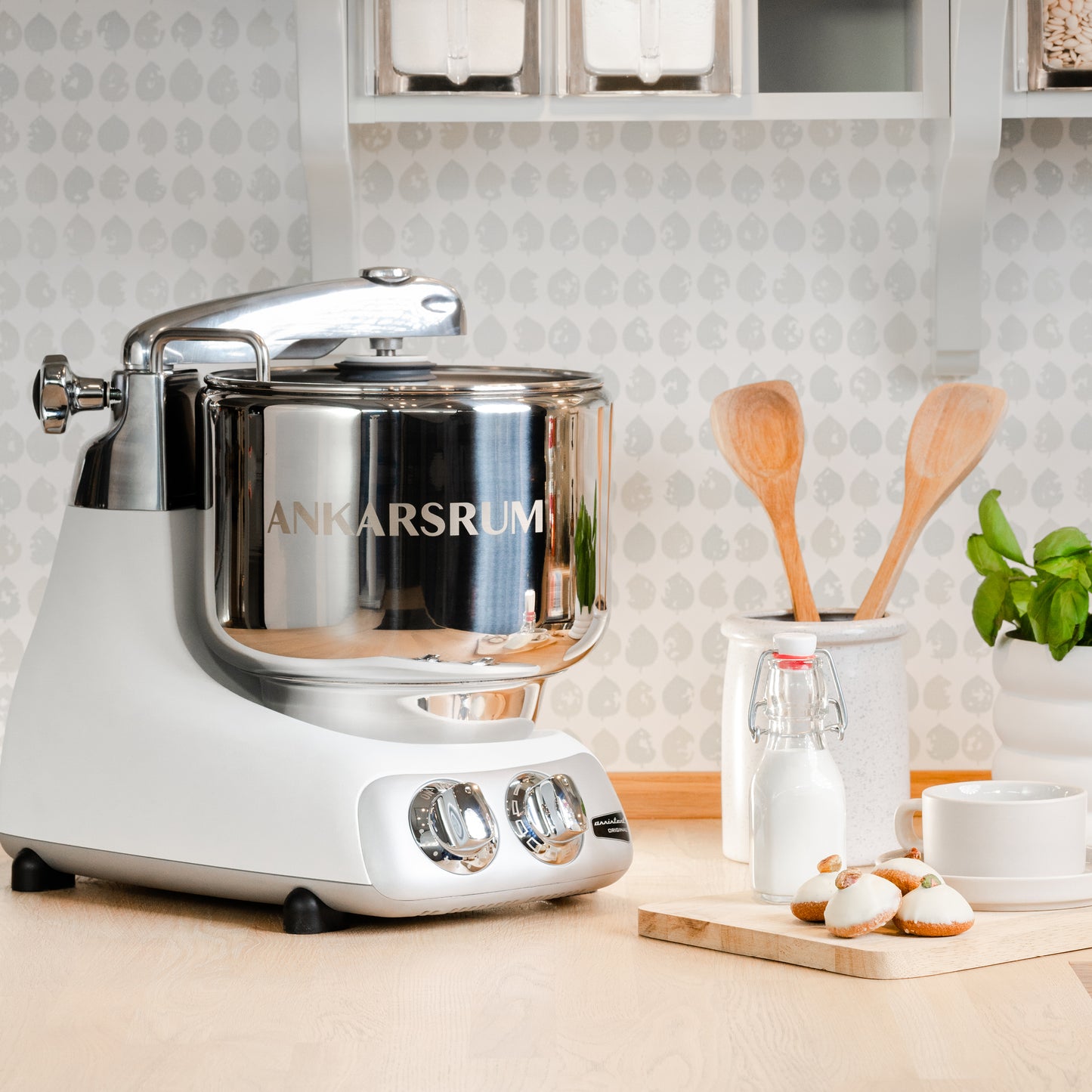 Mineral White Ankarsrum Stand Mixer